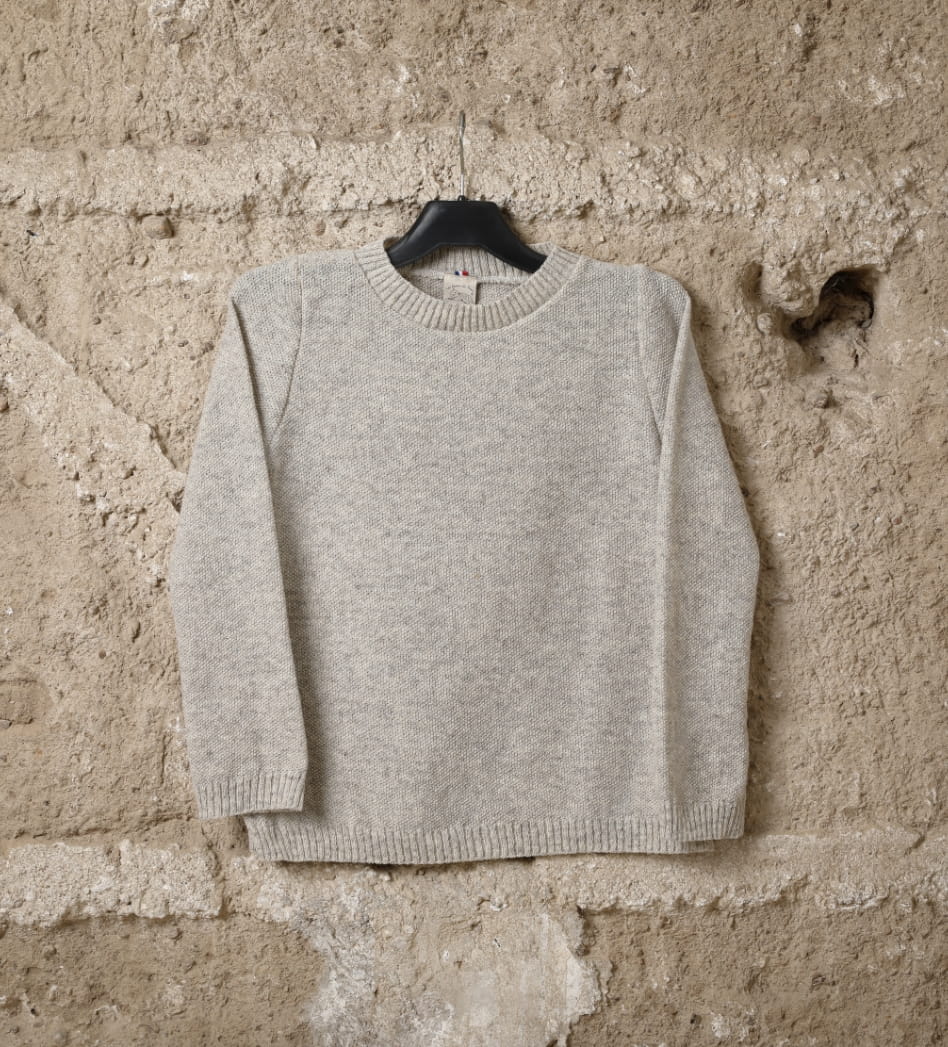 Pull laine femme Aure, coloris beige kasha (vue 2)