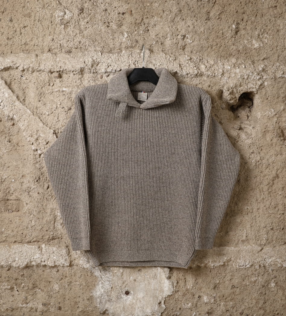Pull laine homme Charmoise, coloris beige foncé