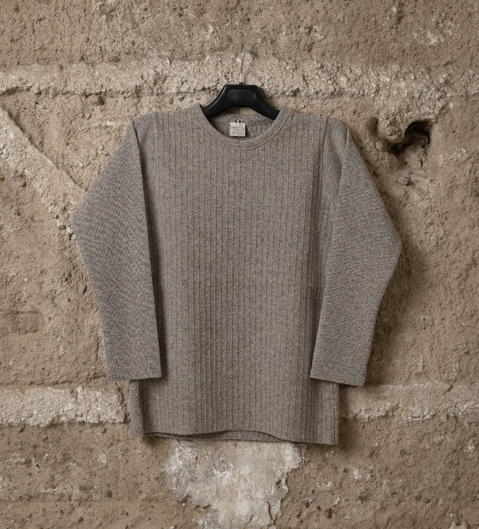 Pull laine femme Berrichon, coloris beige foncé