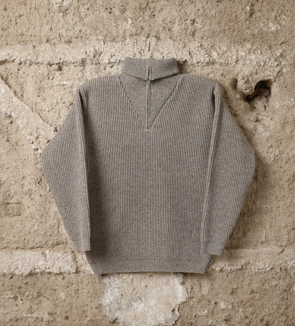 Pull laine homme Boulonnaise, coloris beige foncé