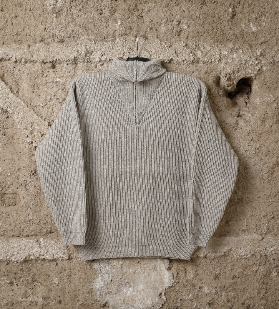 Pull laine homme Boulonnaise, coloris beige kasha