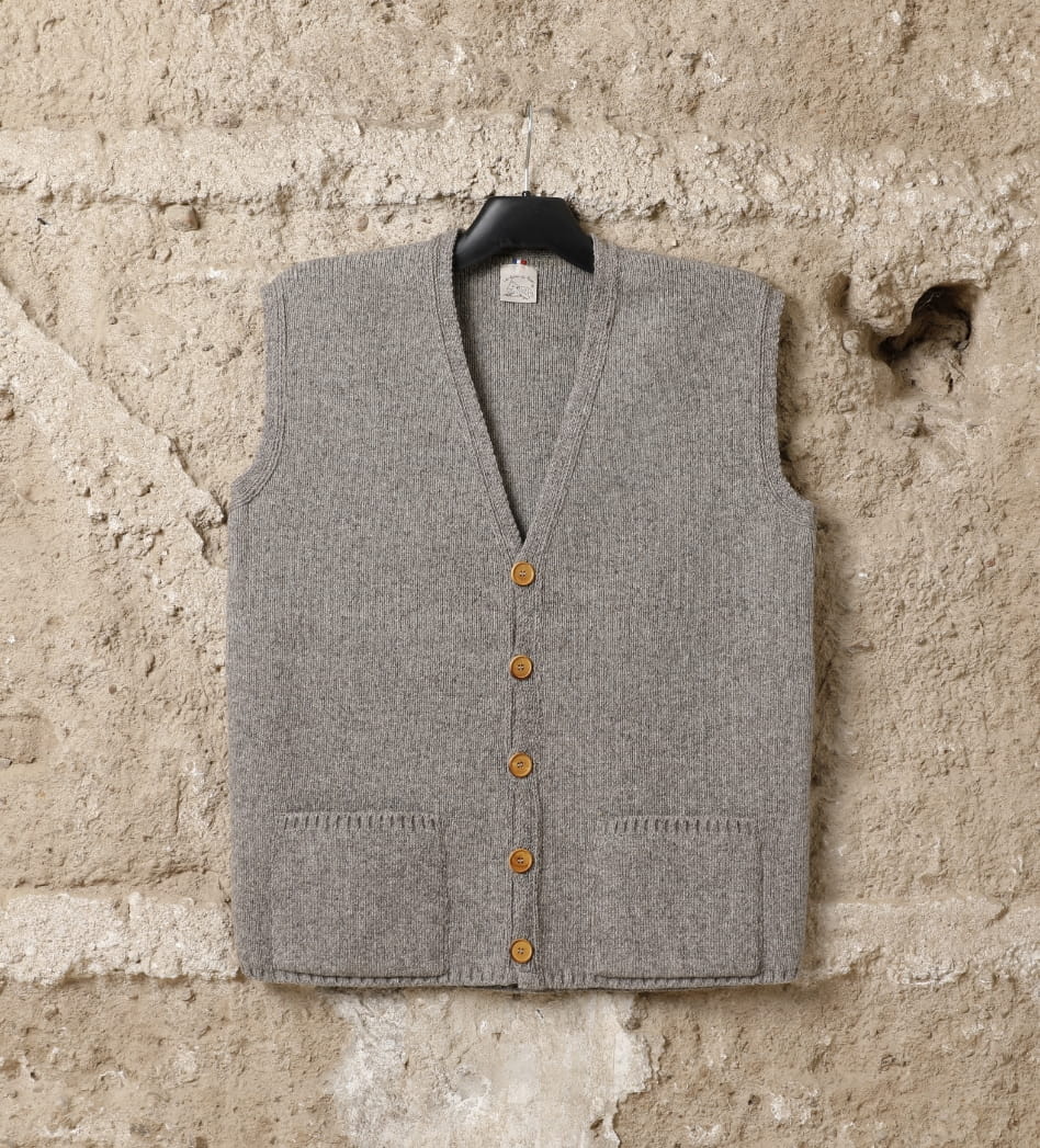 Veste laine homme Cotentin, coloris beige foncé