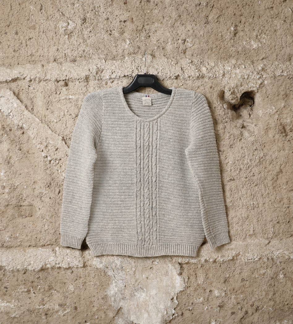Pull laine femme Grivette, coloris beige kasha