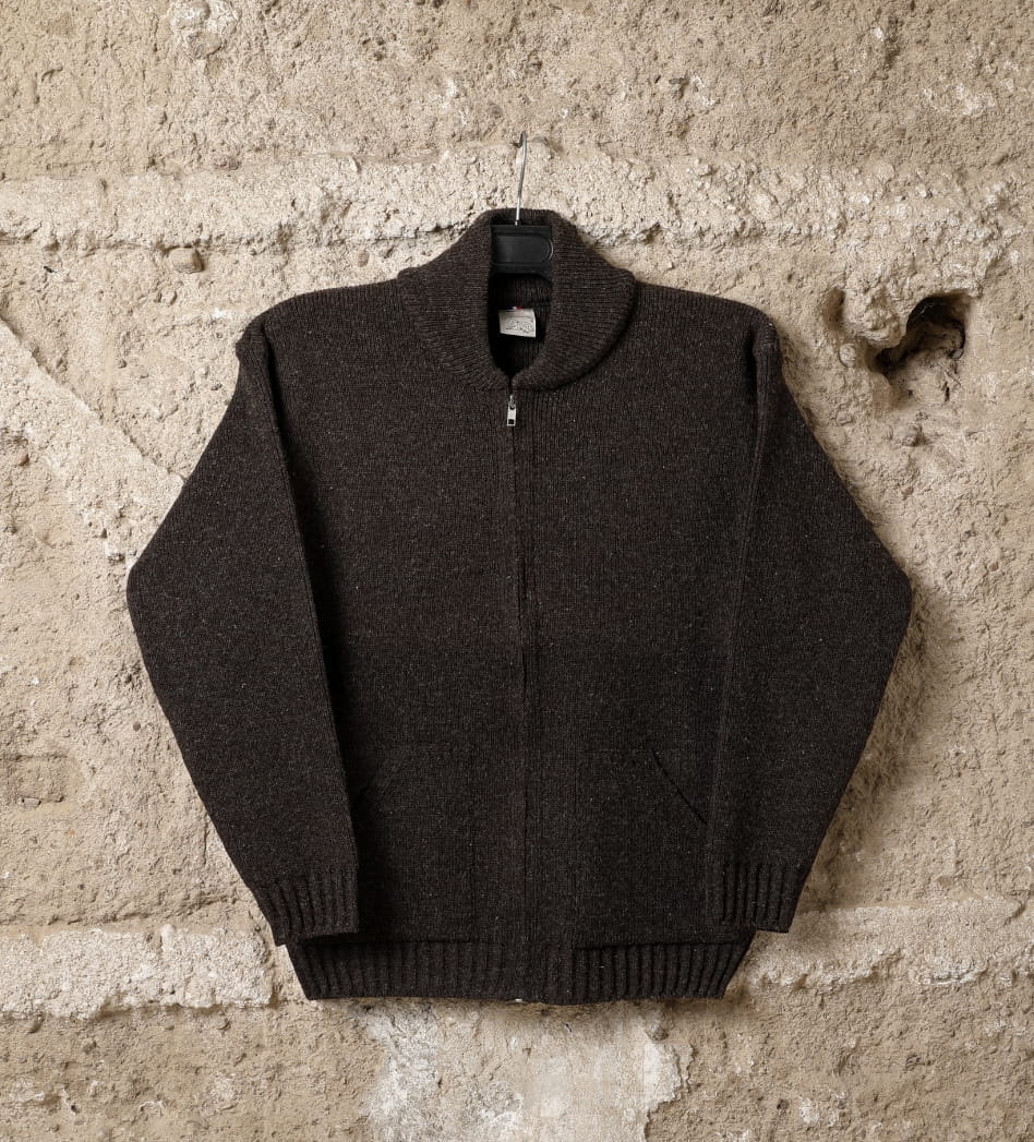 Veste laine homme Dorset, coloris marron burel