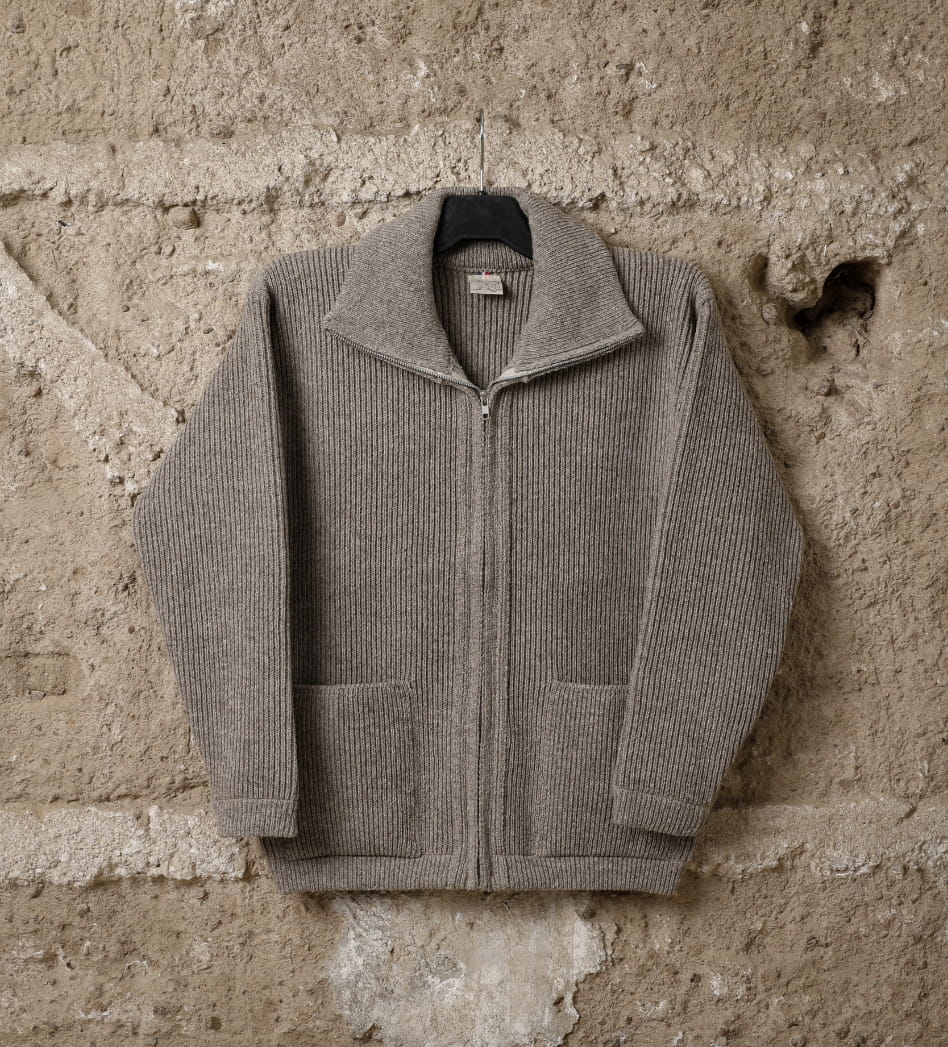 Veste laine homme Noir du Velay, coloris beige foncé