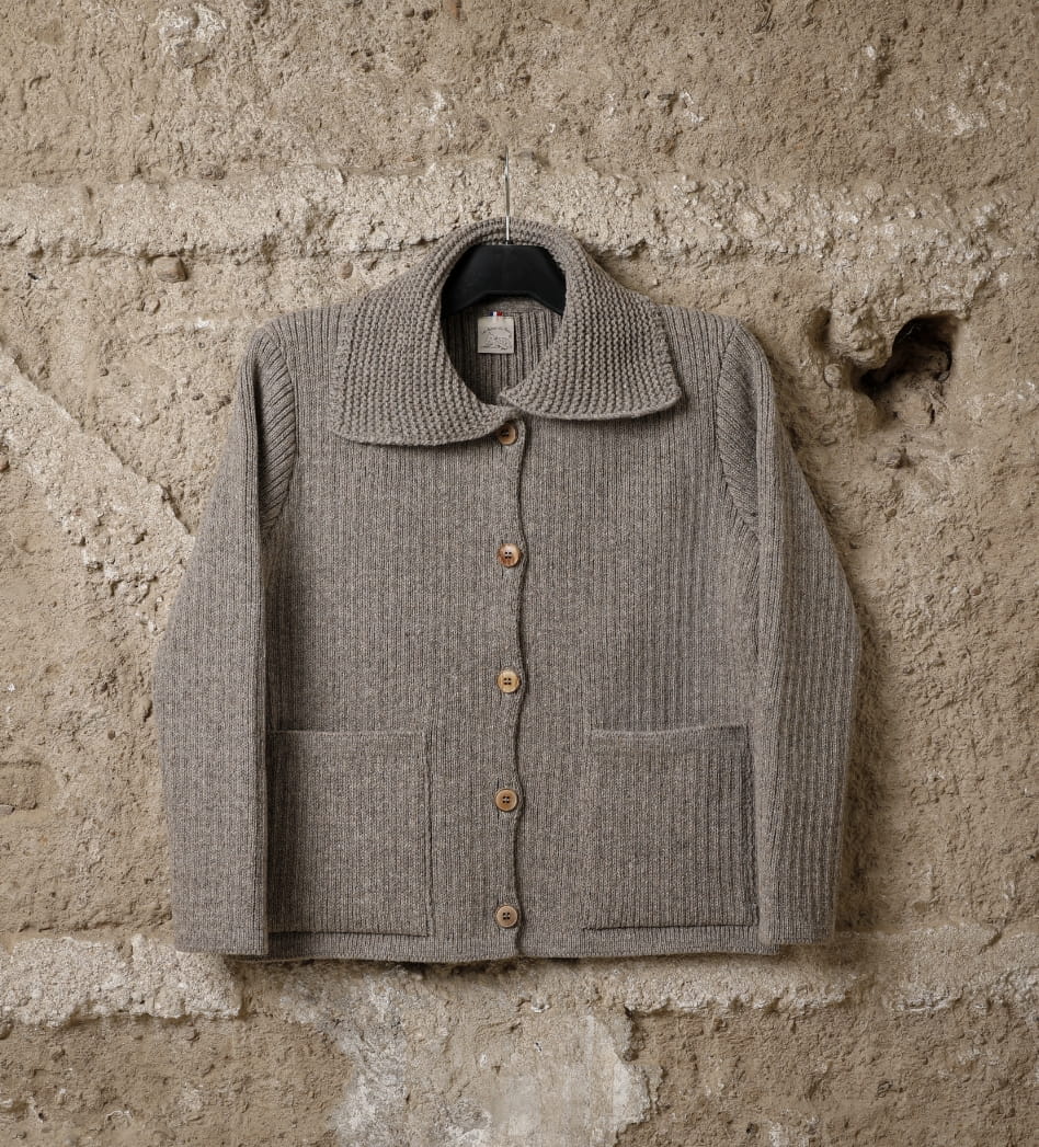Veste laine femme Hague, coloris beige foncé