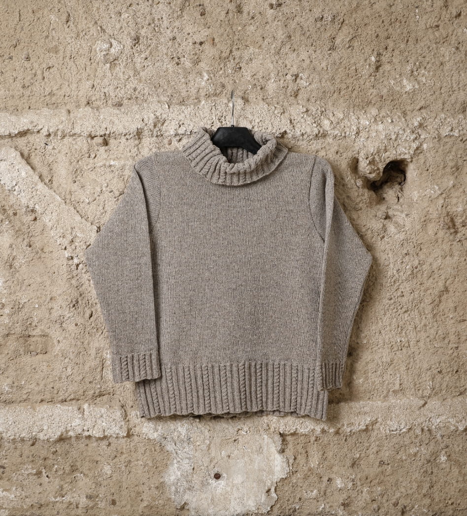 Pull femme Forest en laine, coloris beige foncé