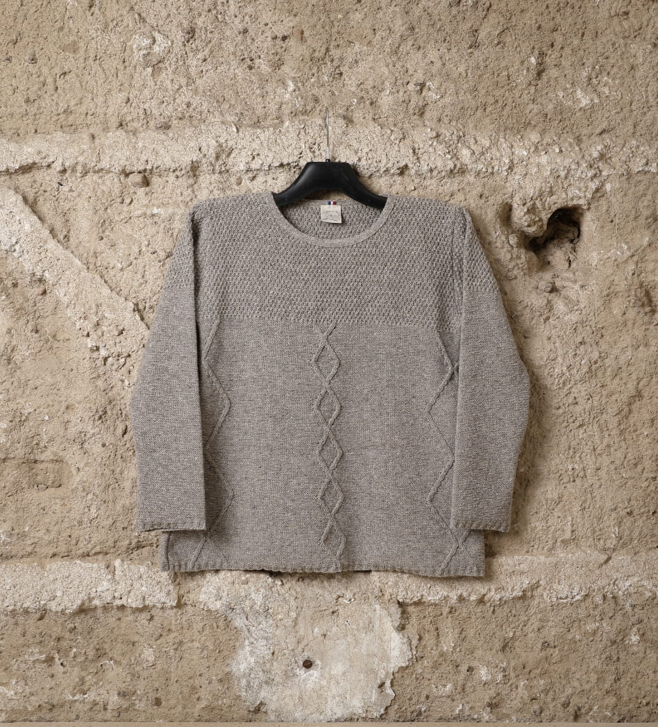 Pull laine femme Campan, coloris beige foncé
