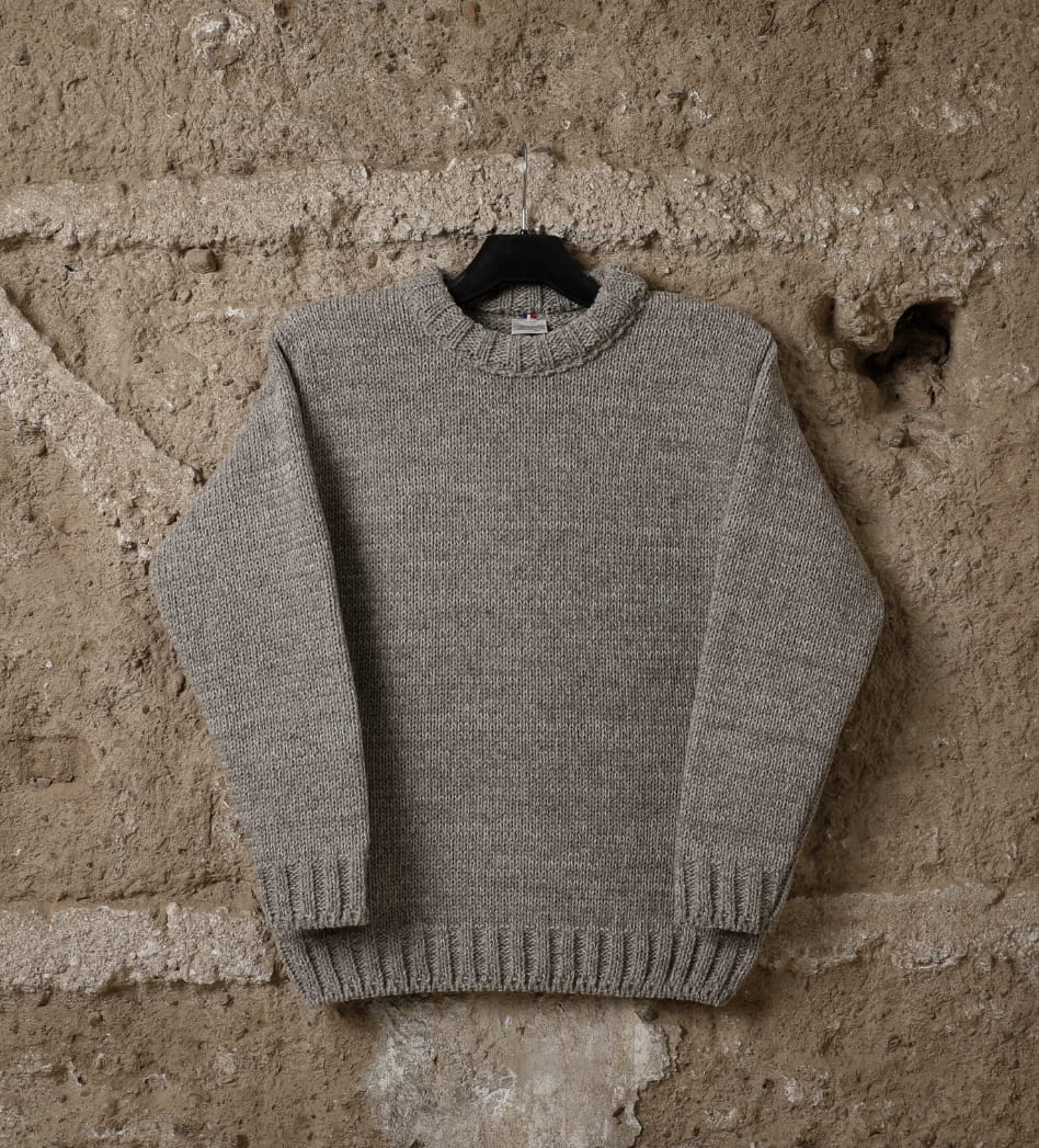 Pull laine homme Rambouillet, coloris chiné (vue 2)