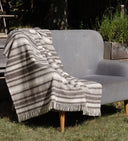 Plaid en laine chevron