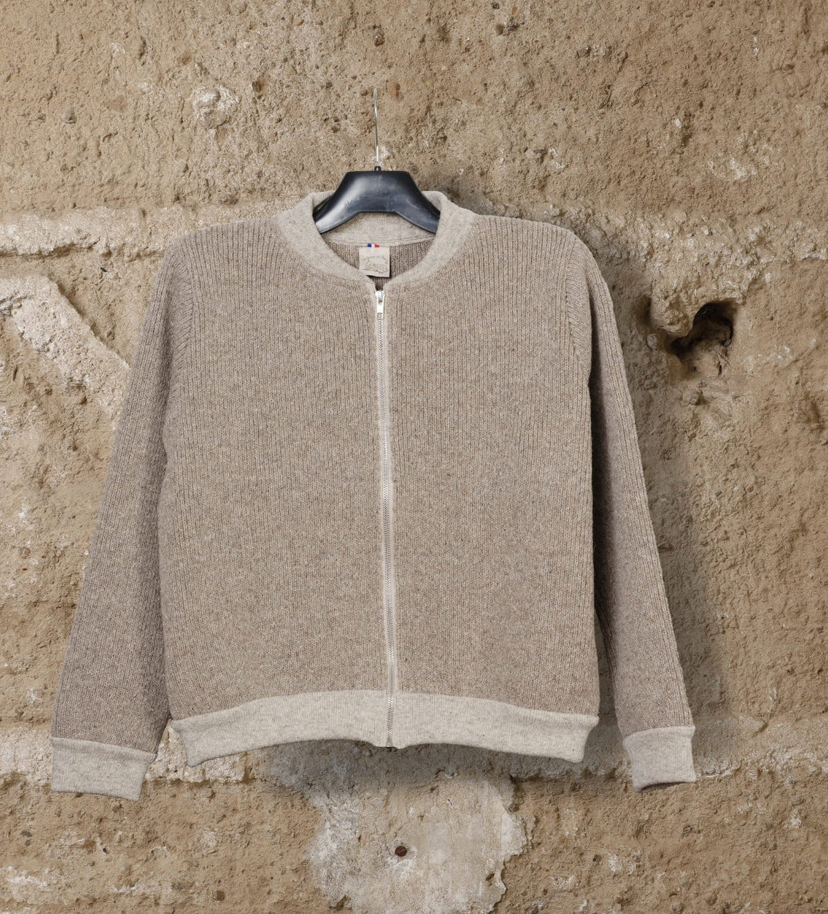 Veste laine femme Scotish, coloris beige foncé