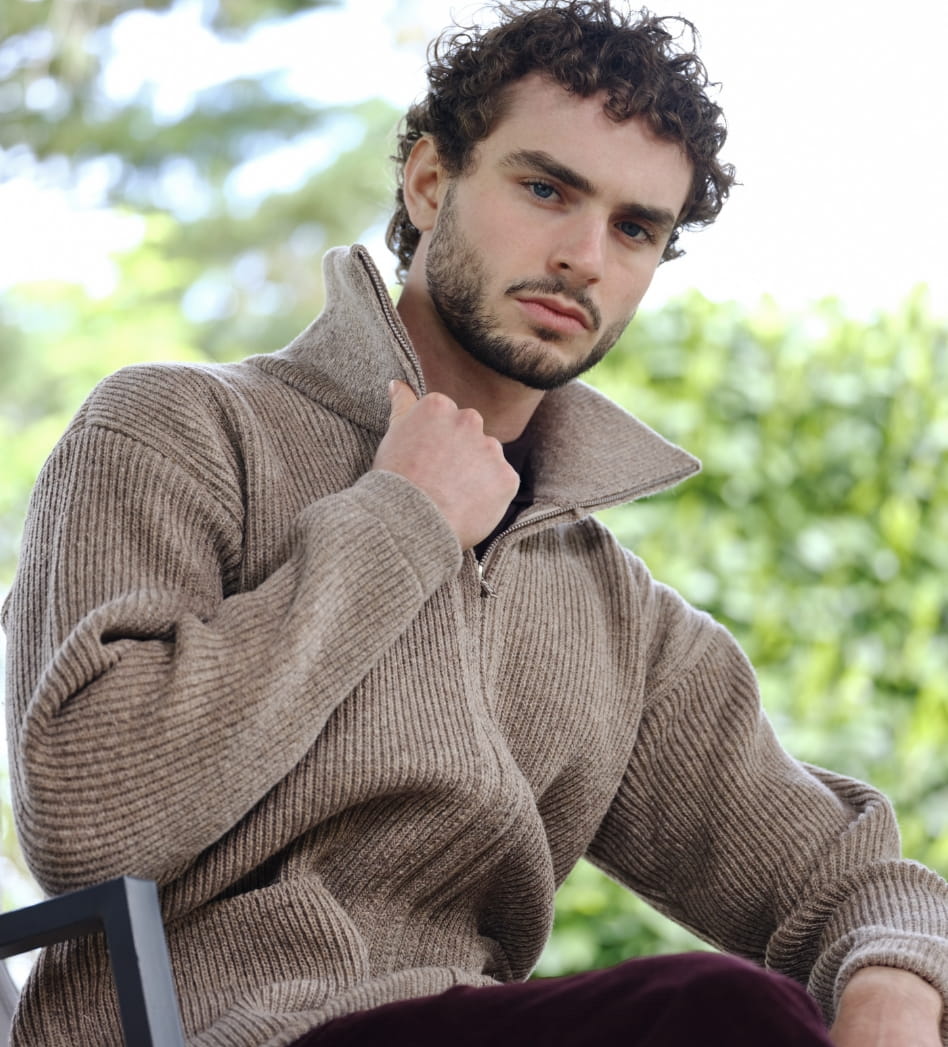 Veste laine homme Noir du Velay