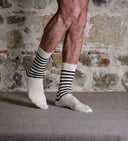 Chaussettes laine rayées