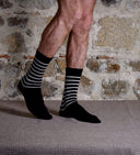 Chaussettes laine rayées