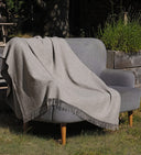 Plaid en laine nid d'abeille