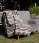 Plaid en laine chevron