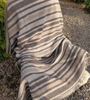 Plaid en laine chevron
